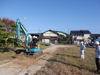 令和５年１１月バックホウの操作訓練