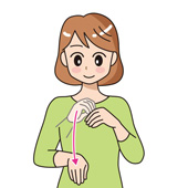 樹を植えるの手話のイラスト2
