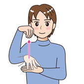 グランピングの手話のイラスト2