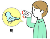 鳥の手話のイラスト