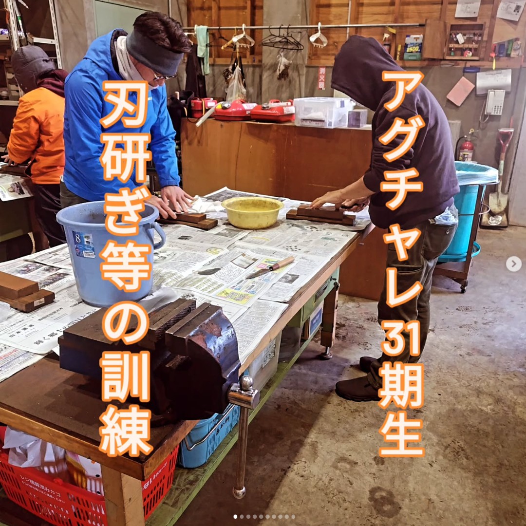 刃研ぎの訓練