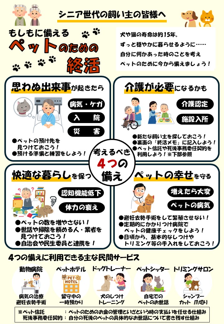 ペットのための終活（飼い主用）