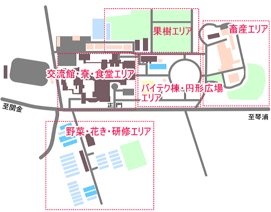 農業大学校全体図