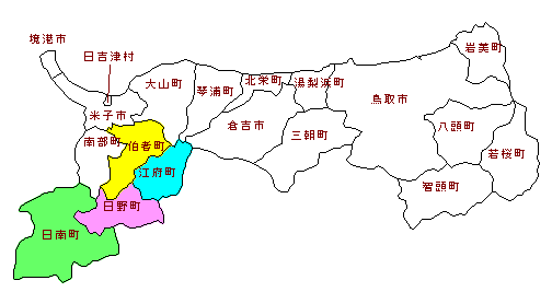 黒坂警察署管内図