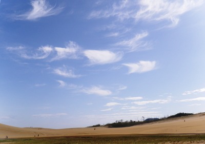 鳥取砂丘から見た空