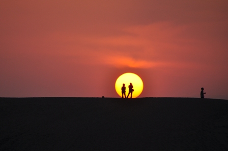 砂丘の夕焼け２