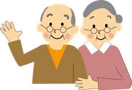 寄り添う２人のイラスト