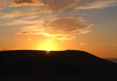 馬の背の夕日