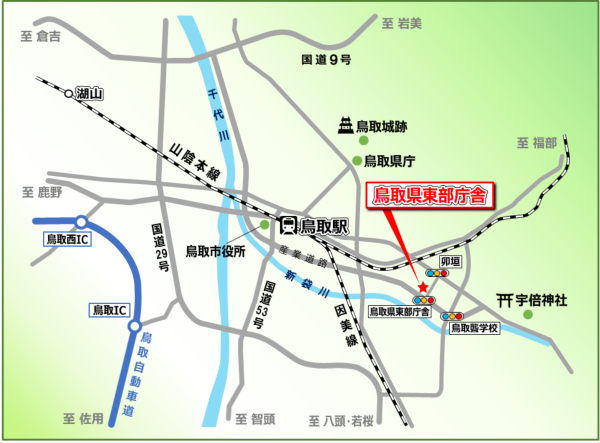 東部庁舎の地図