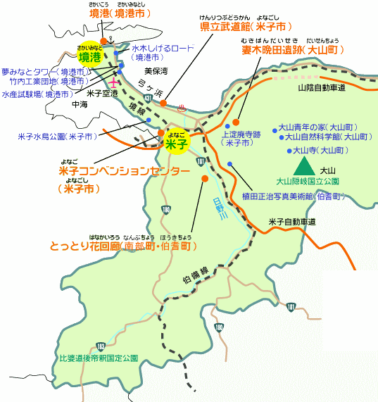 西部エリアの地図